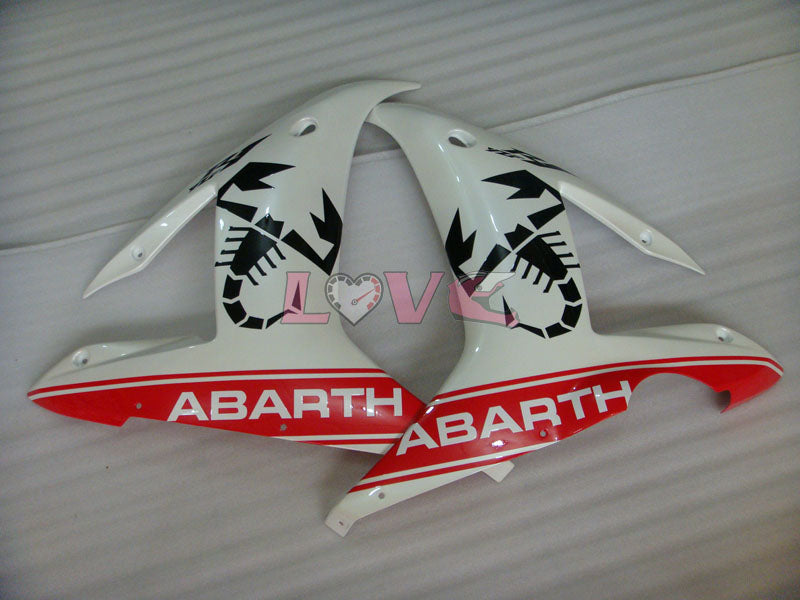 ABARTH - Red White Matte Fairings and Bodywork For 2002-2003 YZF-R1 #LF7044