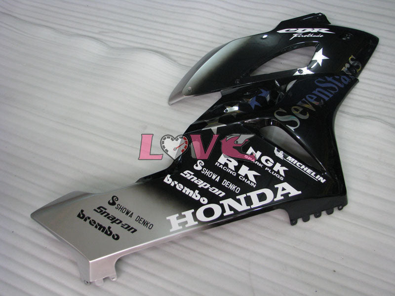 SevenStars - Black Silver Fairings and Bodywork For 2004-2005 CBR1000RR #LF7283