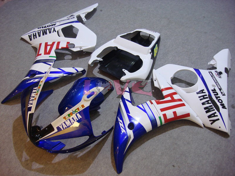 Flame - Black Silver Fairings and Bodywork For 2003-2004 YZF-R6 #LF6924