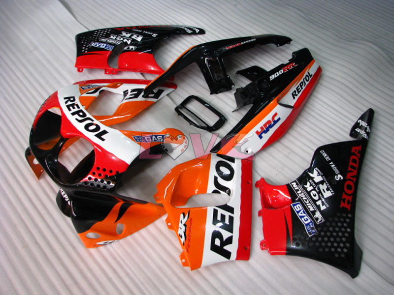 Repsol - Red Orange Black Fairings and Bodywork For 1992-1993 CBR900RR #LF3032