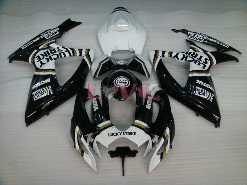 Lucky Strike MICHELIN MOTUL - White Black Fairings and Bodywork For 2006-2007 GSX-R600 #LF6342
