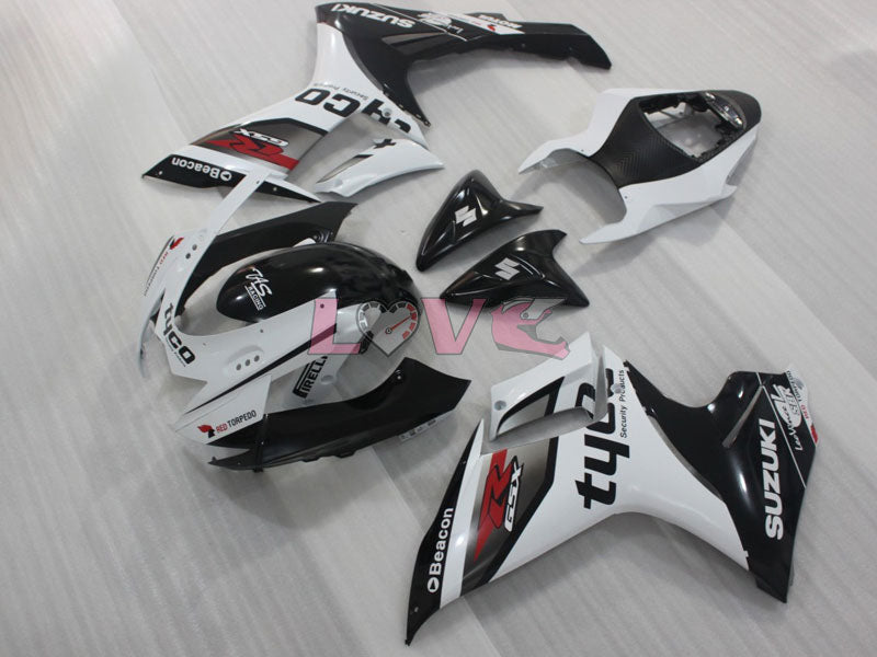 Factory Style - White Black Fairings and Bodywork For 2011-2026 GSX-R600 #LF4742