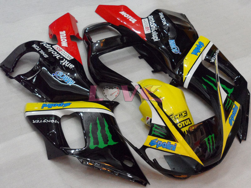 Monster - Red Yellow Black Fairings and Bodywork For 1998-2002 YZF-R6 #LF3375