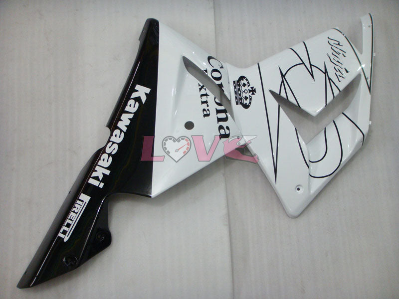 Corona - White Black Fairings and Bodywork For 2004-2005 NINJA ZX-10R #LF6362