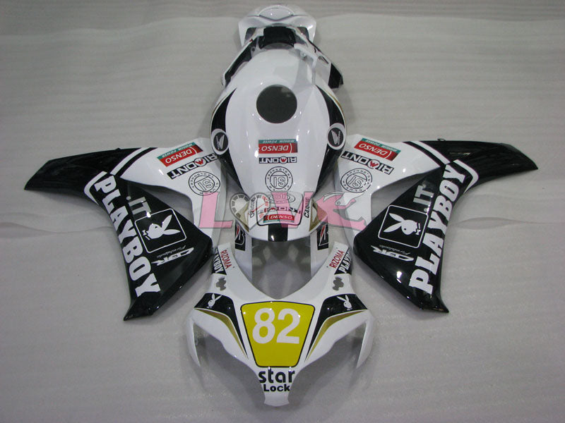 PlayBoy - White Black Fairings and Bodywork For 2008-2011 CBR1000RR #LF4325