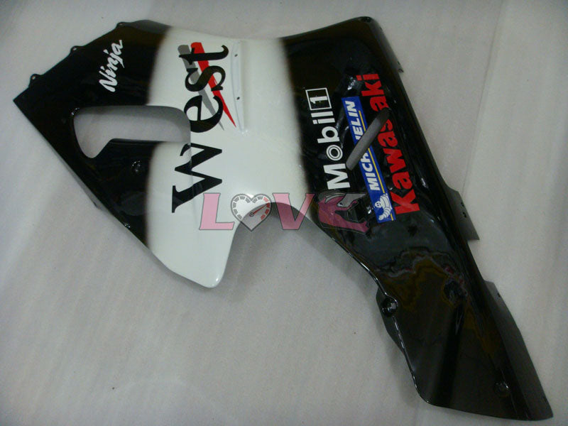 West - White Black Fairings and Bodywork For 2000-2001 NINJA ZX-12R #LF4868
