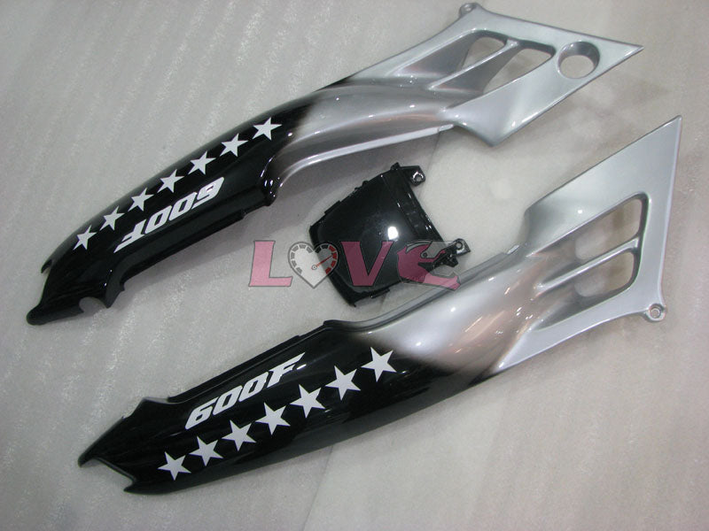 SevenStars - Black Silver Fairings and Bodywork For 1991-1994 CBR600F2 #LF4536