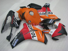 Repsol - Red Orange Black Fairings and Bodywork For 2008-2011 CBR1000RR #LF4336