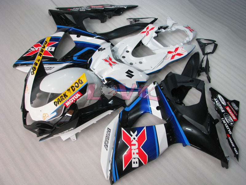 Dark Dog - White Black Fairings and Bodywork For 2009-2016 GSX-R1000 #LF3793