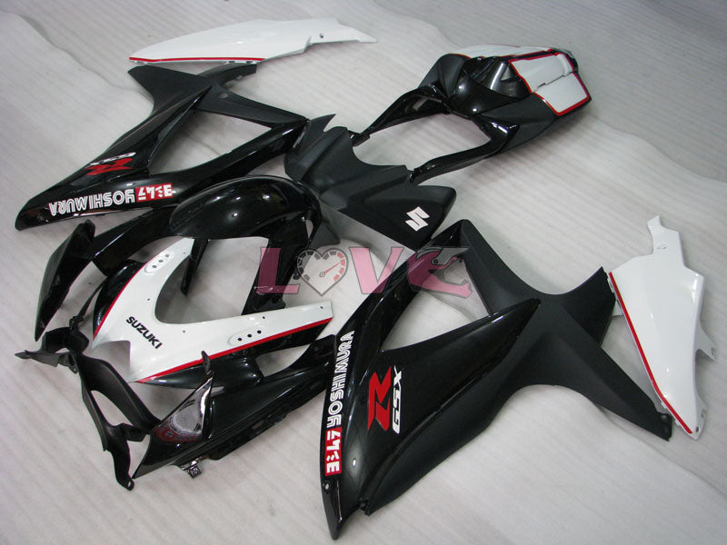 YOSHIMURA - White Black Fairings and Bodywork For 2008-2010 GSX-R600 #LF3966