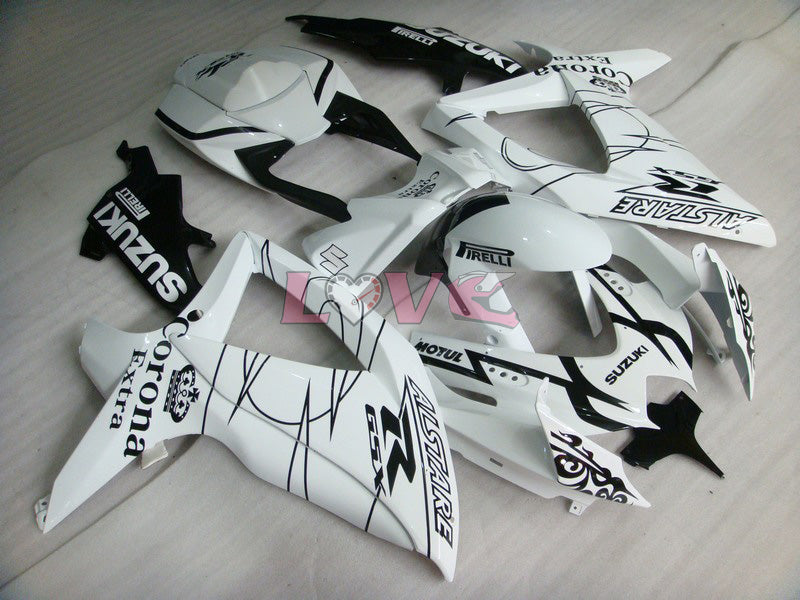 Corona MOTUL - White Black Fairings and Bodywork For 2008-2010 GSX-R600 #LF6250