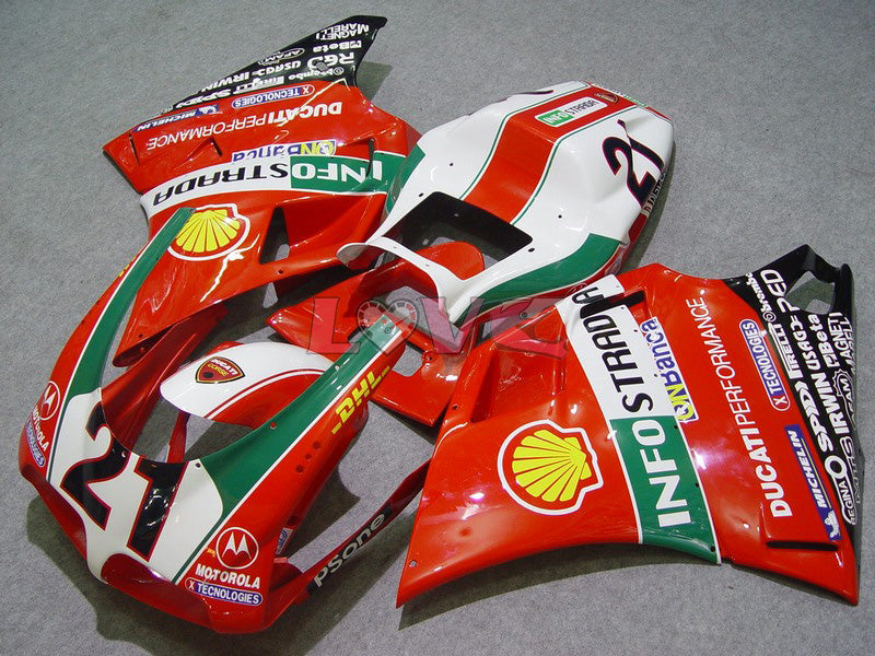 Sterilgarda - White Black Fairings and Bodywork For 2002-2004 998 #LF5561