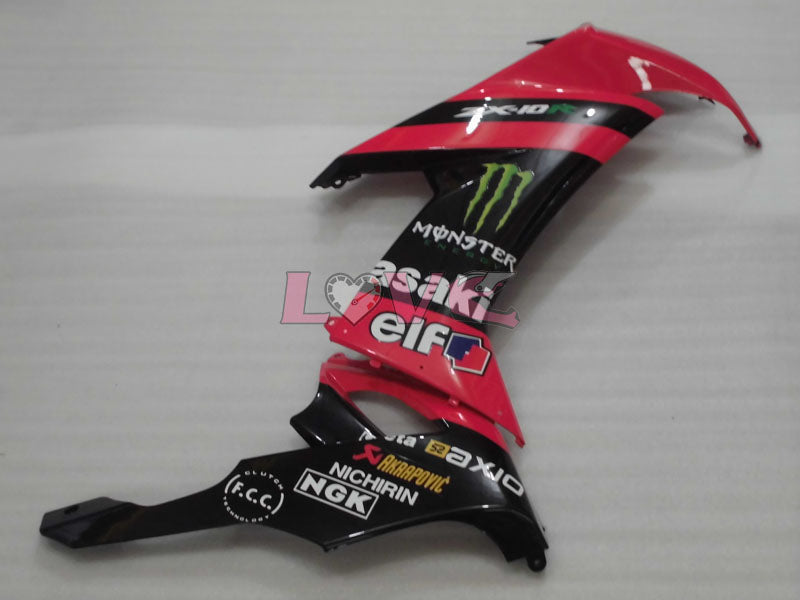 Monster - Red Black Fairings and Bodywork For 2008-2010 NINJA ZX-10R #LF3256