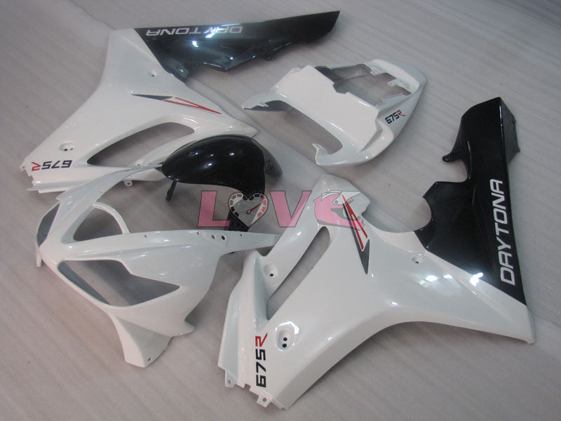 Factory Style - White Black Fairings and Bodywork For 2006-2008 Daytona 675 #LF3055