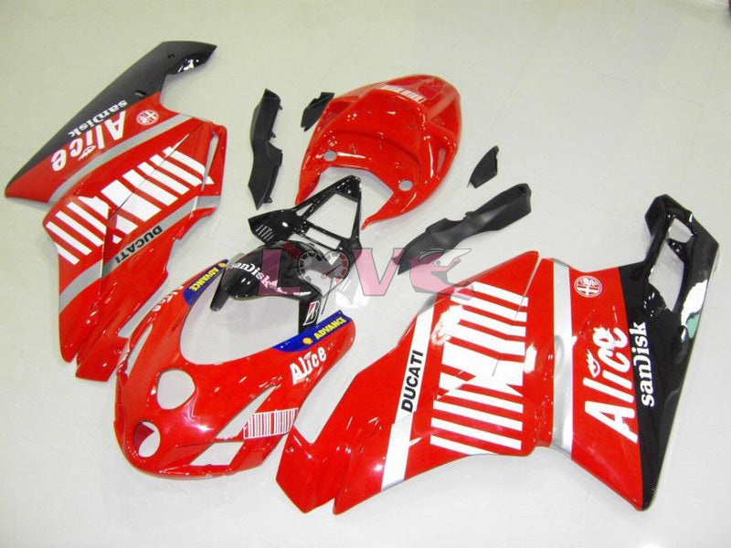 Alice - Red Black Fairings and Bodywork For 2003-2004 749 #LF5766