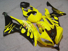 Flame - Yellow Black Fairings and Bodywork For 2008-2016 YZF-R6 #LF6863