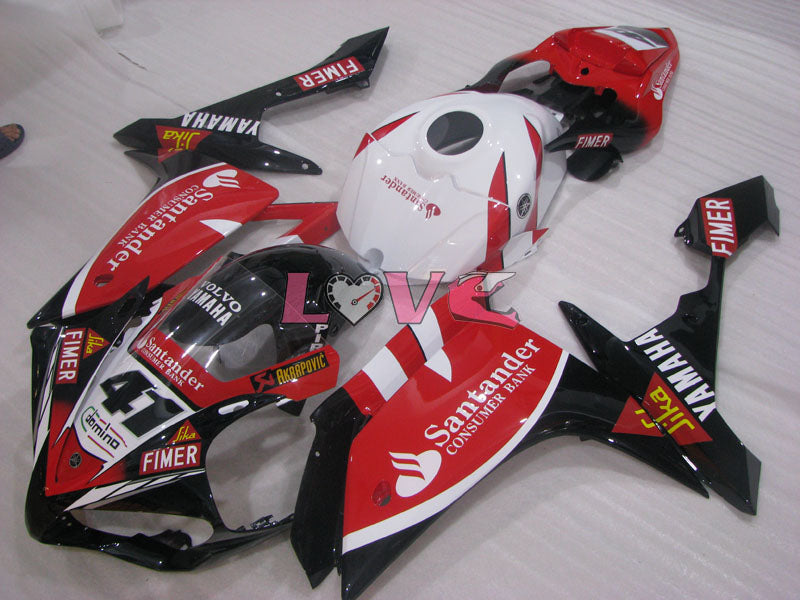 Santander - Red White Black Fairings and Bodywork For 2007-2008 YZF-R1 #LF3668