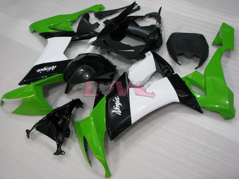 Factory Style - Green White Black Fairings and Bodywork For 2008-2010 NINJA ZX-10R #LF3258