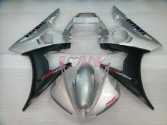 Factory Style - Black Silver Matte Fairings and Bodywork For 2003-2004 YZF-R6 #LF3532