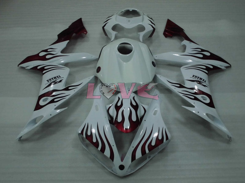 Customize - Red White Fairings and Bodywork For 2004-2006 YZF-R1 #LF3703