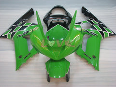 Factory Style - Green Black Fairings and Bodywork For 2003-2004 NINJA ZX-6R #LF6076