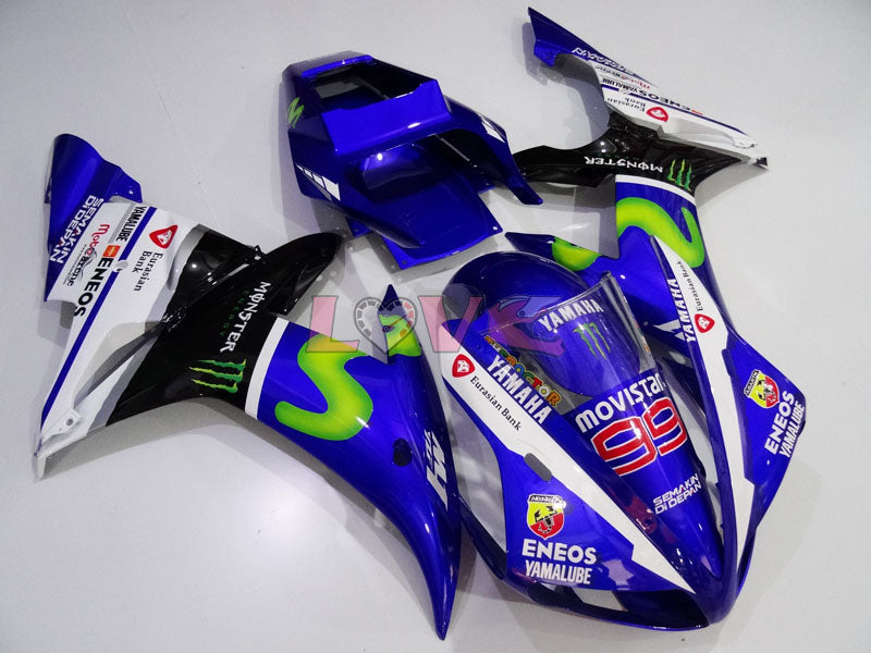Monster - Blue White Black Fairings and Bodywork For 2002-2003 YZF-R1 #LF3596