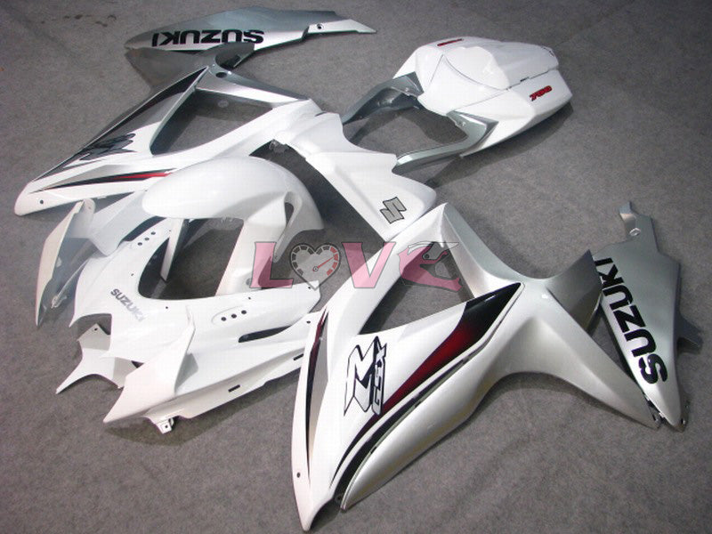 Factory Style - White Silver Fairings and Bodywork For 2008-2010 GSX-R750 #LF6419