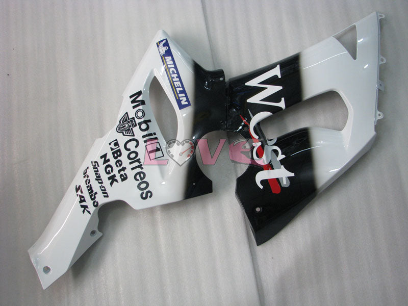 West - White Black Fairings and Bodywork For 2005-2006 NINJA ZX-6R #LF5965