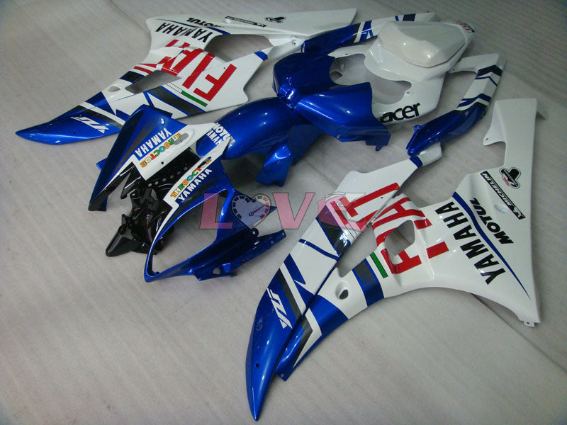 FIAT MOTUL - Blue White Fairings and Bodywork For 2006-2007 YZF-R6 #LF6896