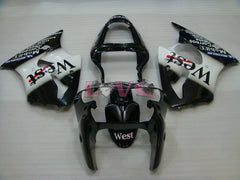 MICHELIN West - White Black Fairings and Bodywork For 2000-2002 Ninja ZX-6R #LF5118