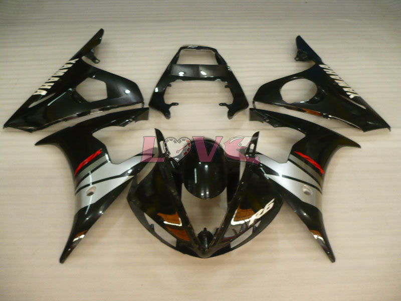 Factory Style - Black Grey Fairings and Bodywork For 2003-2004 YZF-R6 #LF3546