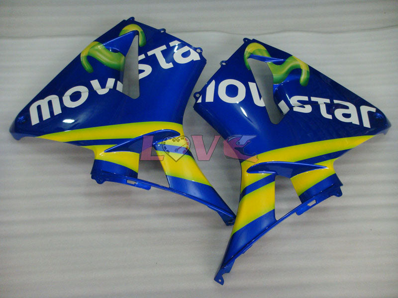 Movistar - Yellow Blue Fairings and Bodywork For 2005-2006 CBR600RR #LF4431