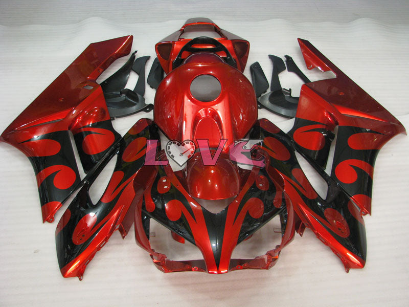 Flame - Orange Black Fairings and Bodywork For 2004-2005 CBR1000RR #LF4400