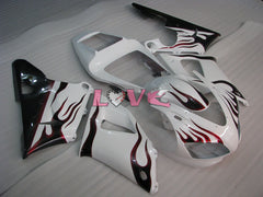 Flame - White Black Fairings and Bodywork For 1998-1999 YZF-R1 #LF3580