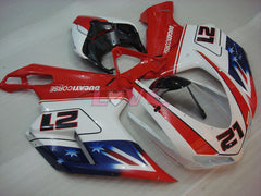 Factory Style - Red White Fairings and Bodywork For 2007-2009 1098 #LF3132