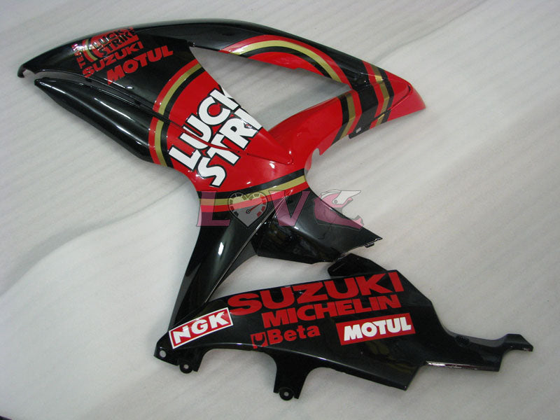 Lucky Strike - Red Black Fairings and Bodywork For 2008-2010 GSX-R600 #LF3956