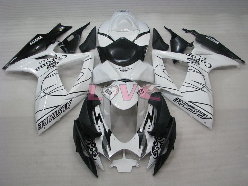 Corona - White Black Fairings and Bodywork For 2006-2007 GSX-R600 #LF6398