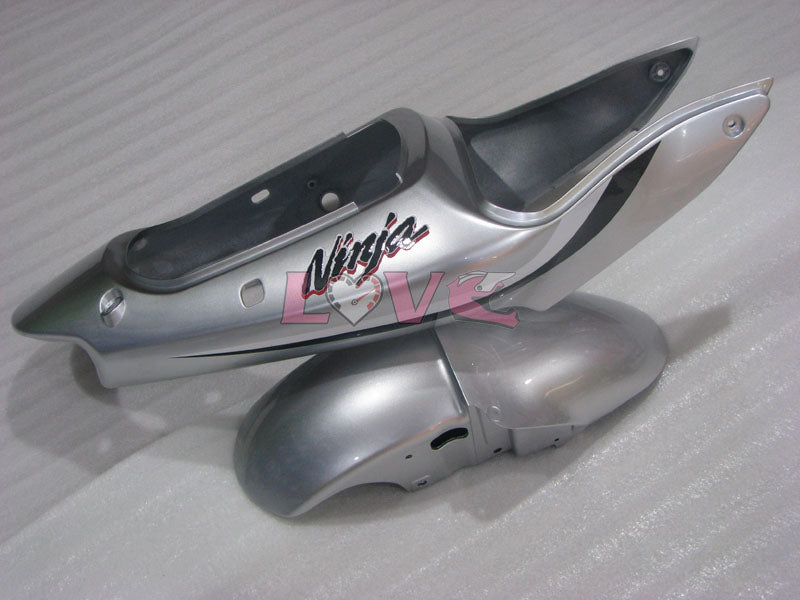 Factory Style - Black Silver Fairings and Bodywork For 2000-2002 NINJA ZX-6R #LF3337