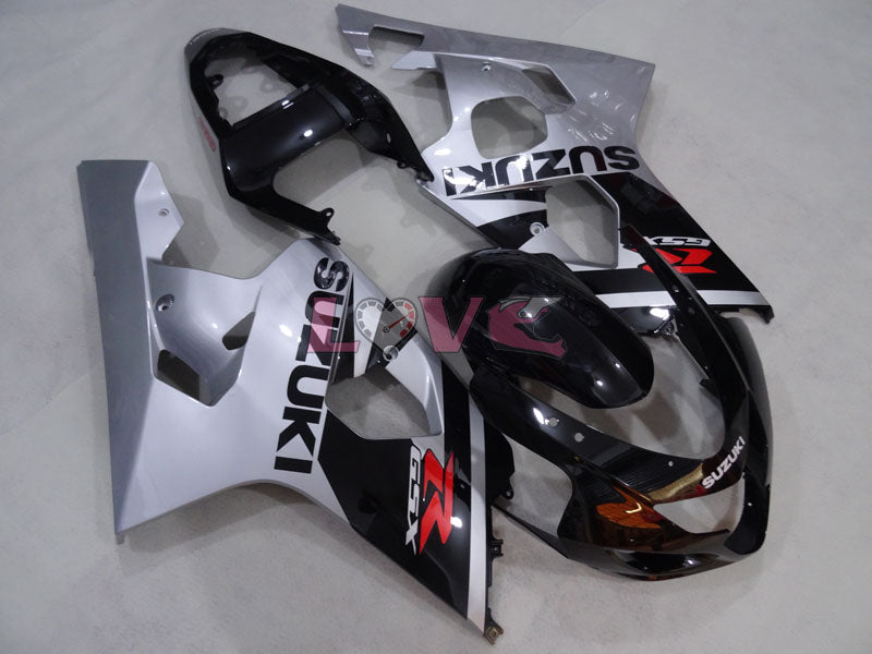 Factory Style - Black Silver Fairings and Bodywork For 2004-2005 GSX-R600 #LF4130