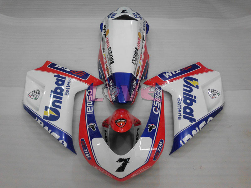 Factory Style - Blue White Fairings and Bodywork For 2009-2011 1198 #LF5528