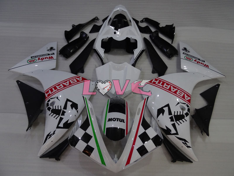ABARTH - Black White Fairings and Bodywork For 2009-2011 YZF-R1 #LF3637