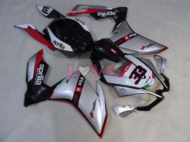 Bearacer - Red White Silver Fairings and Bodywork For 2004-2009 RS125 #LF3071