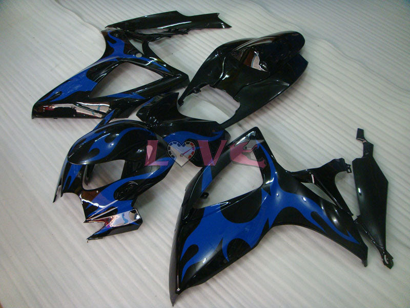 Flame - Blue Black Fairings and Bodywork For 2006-2007 GSX-R600 #LF6357