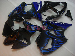 Flame - Blue Black Fairings and Bodywork For 2000-2002 NINJA ZX-6R #LF3326