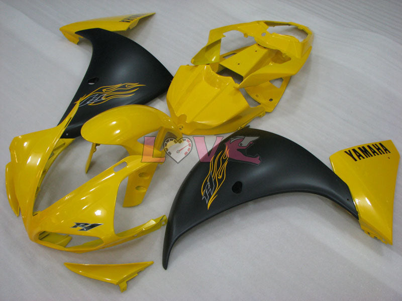 Factory Style - Yellow Black Matte Fairings and Bodywork For 2009-2011 YZF-R1 #LF3644