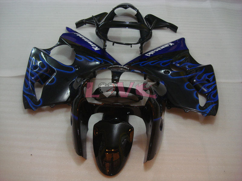 Flame - Blue Black Fairings and Bodywork For 2000-2002 NINJA ZX-6R #LF3326