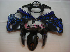 Flame - Blue Black Fairings and Bodywork For 2000-2002 NINJA ZX-6R #LF3326