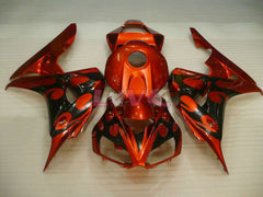 Flame - Orange Black Fairings and Bodywork For 2006-2007 CBR1000RR #LF7237