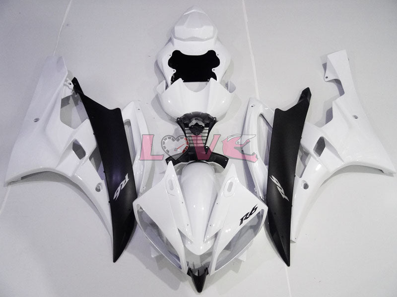 Factory Style - White Black Fairings and Bodywork For 2006-2007 YZF-R6 #LF3448