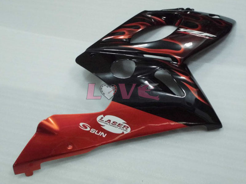 Flame - Orange Black Fairings and Bodywork For 1997-2007 YZF600R #LF7951